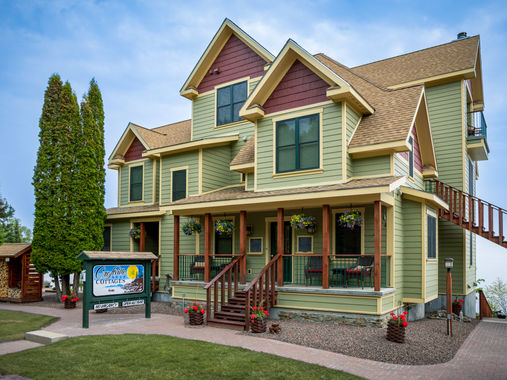 Croftville Road Cottages. The Inn at Croftville Road Cottages houses 5 vacation rentals under its tall gables. Each of these crafted suites are designed for romance and spectacular views of Lake Superior.