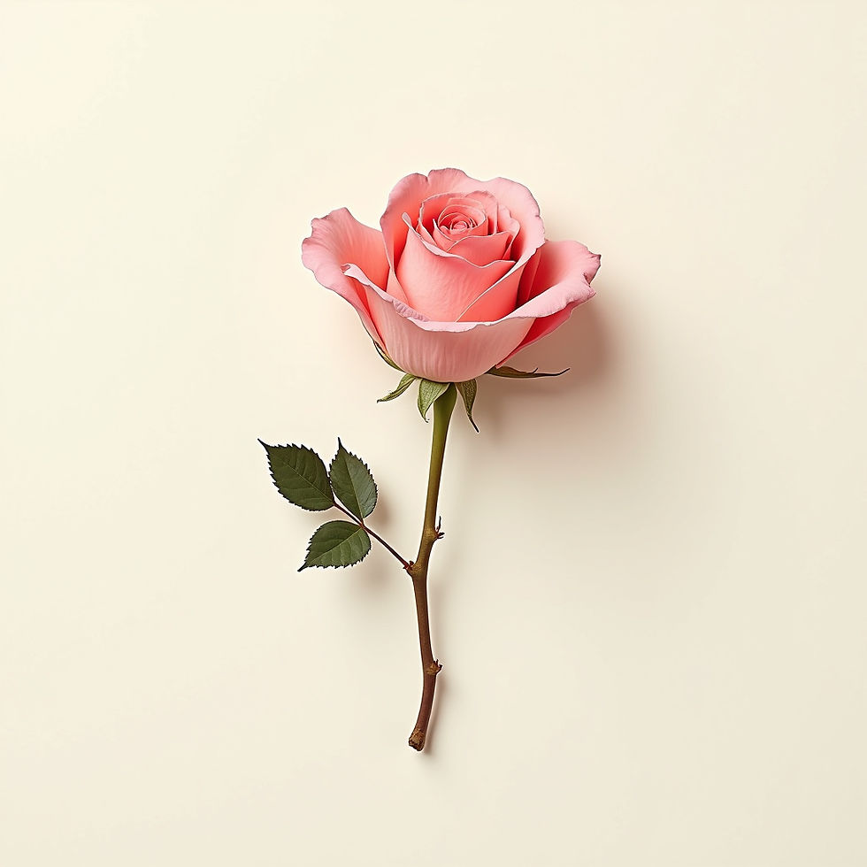 Pressed Rose Vignette