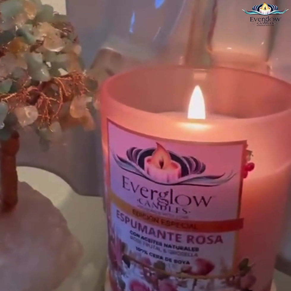 Miniatura: 🌸 Espumante Rosa – Vela de Soya Premium con Aroma a Rosé Frutal y Grosella