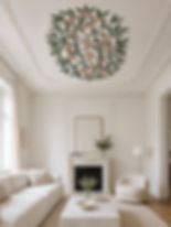 plafond décoratif, plafond panoramique, fresque plafond, plafond floral, papier peint plafond, décoration plafond luxe, plafo
