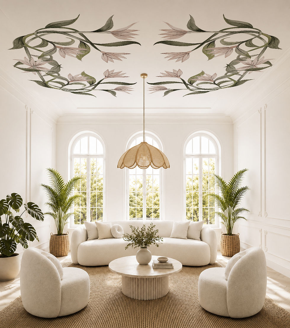 Miniature : FLORAL VINES - Papier peint panoramique plafond - Guirlandes de fleurs