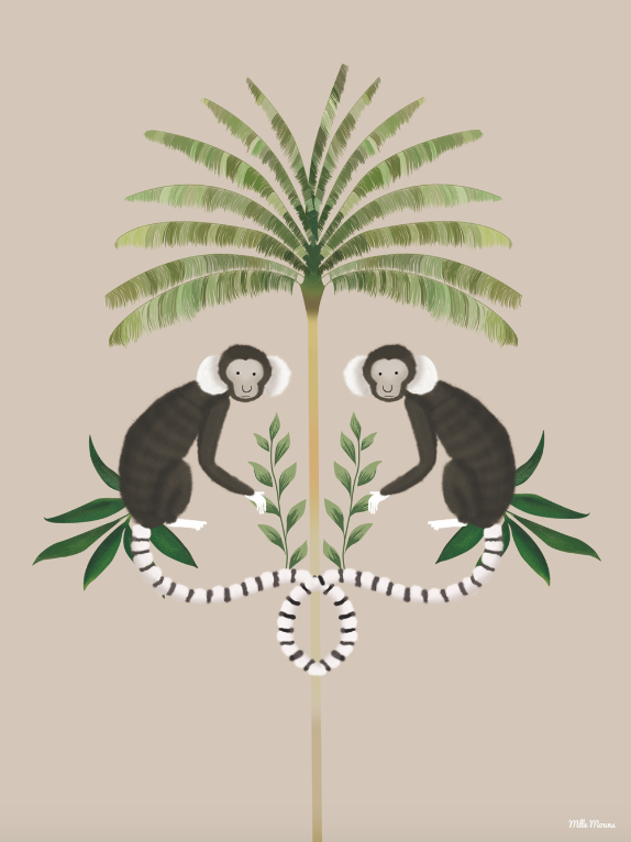 Thumbnail: tableau, affiche, poster, monkey, palmer, singe, palmier