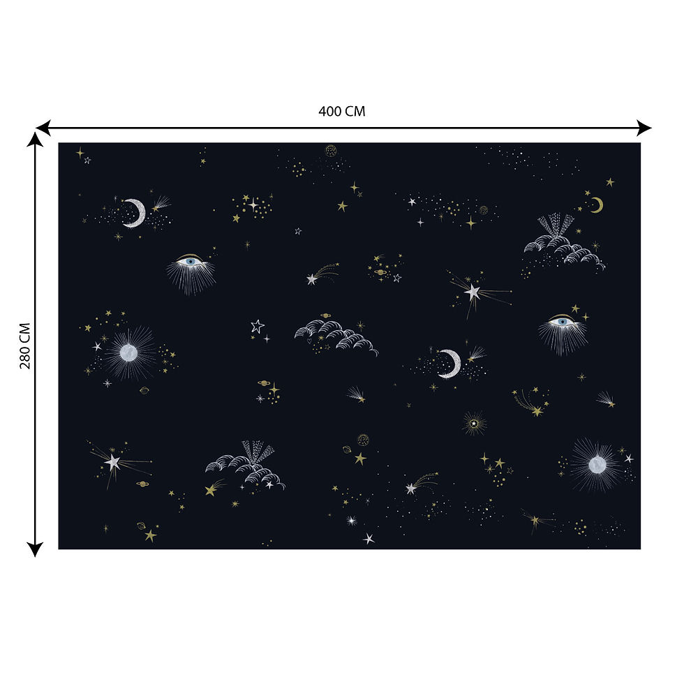 Miniature : DREAMS - Papier peint panoramique - Ciel étoilé et lune magique