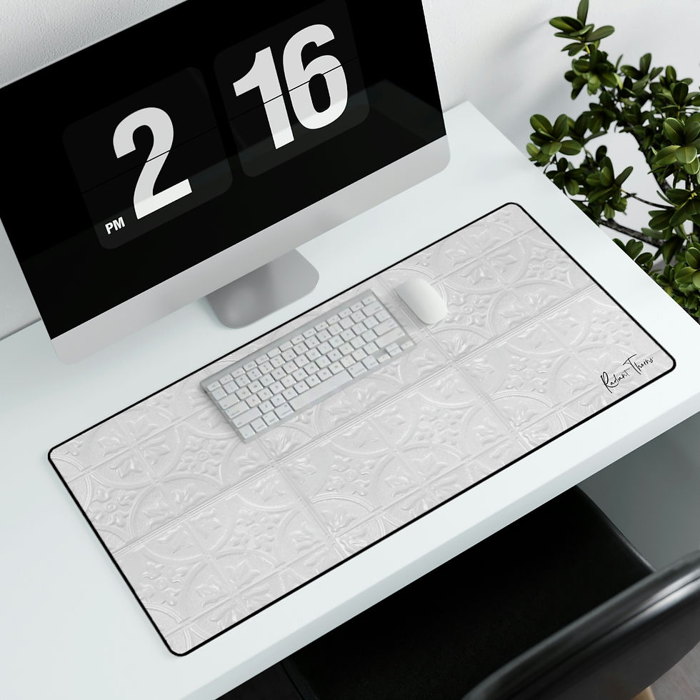 Thumbnail: White Luxury Tile Desk Mat