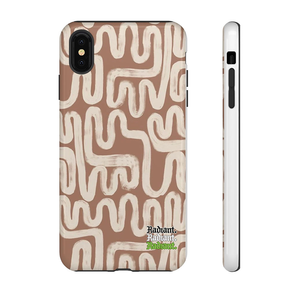 Thumbnail: Radiant. Waves (Brown & Cream) Tough Cases