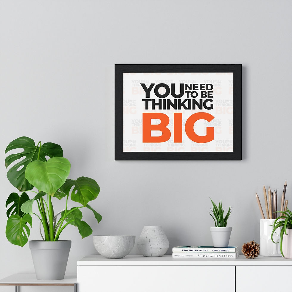 Thumbnail: You Need To Be Thinking Big Premium Framed Horizontal Poster