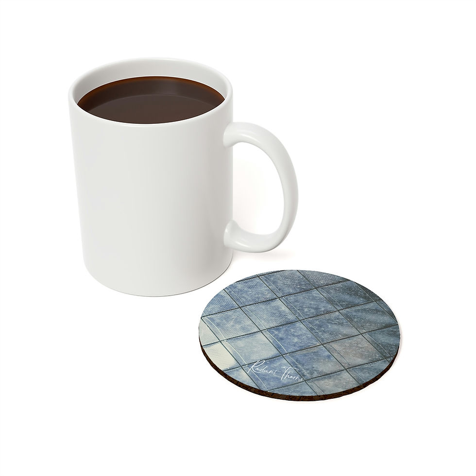 Thumbnail: Denim Tile Cork Back Coaster