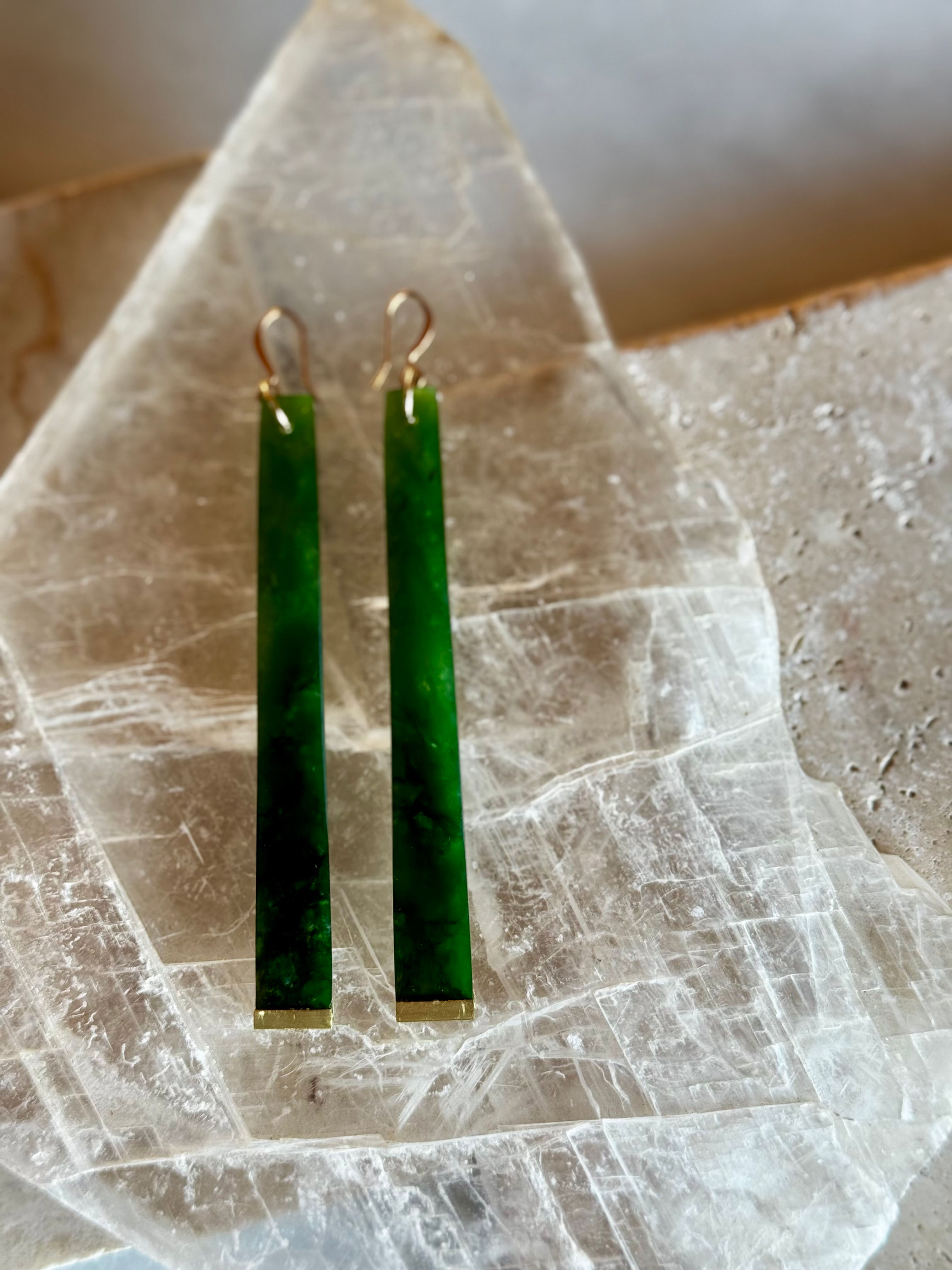 WESTCOAST POUNAMU DROP EARRINGS