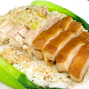 503.豉油鶏と葱油鶏のご飯