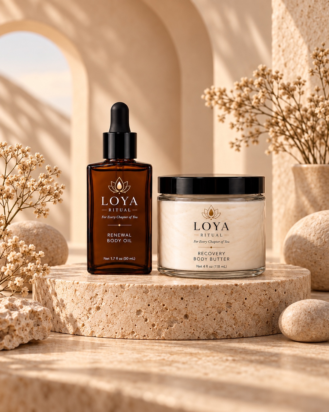 LOYA RITUAL Renewal Body Oil and Recovery Body Butter