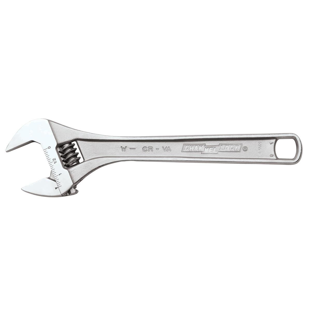 Channellock 8" CHROME ADJ WIDE WRENCH