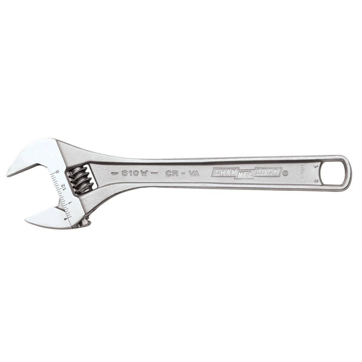 Channellock 10" CHROME ADJUSTABLE WRENCH WIDE