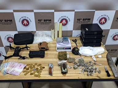 Operação Garra de Arquimedes apreende drogas e drone no São Pedro