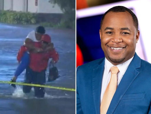 Ao vivo: repórter que cobria furacão Ian em Orlando salva mulher presa em carro na enchente