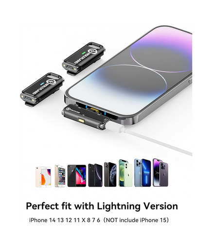 Hollyland Lark C1 ワイヤレスマイクLightningバージョン Hollyland Lark C1- Wireless Microphone Curated for Phone