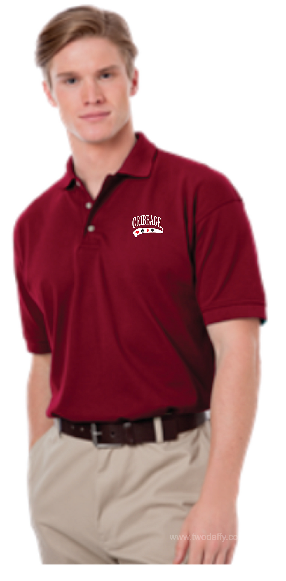Thumbnail: Polo Shirt with tail showing card suits for cribbage