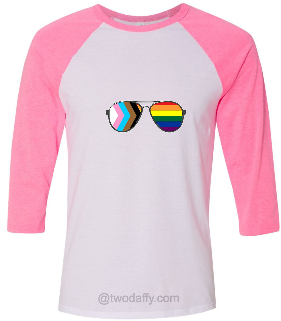 Thumbnail: Baseball Tshirt with pride sunglasses