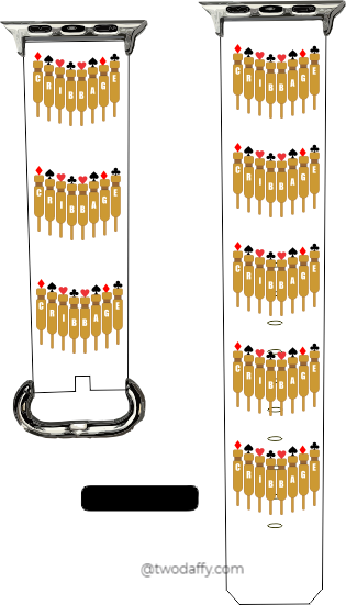 Thumbnail: Cribbage pegs Smart Watch band