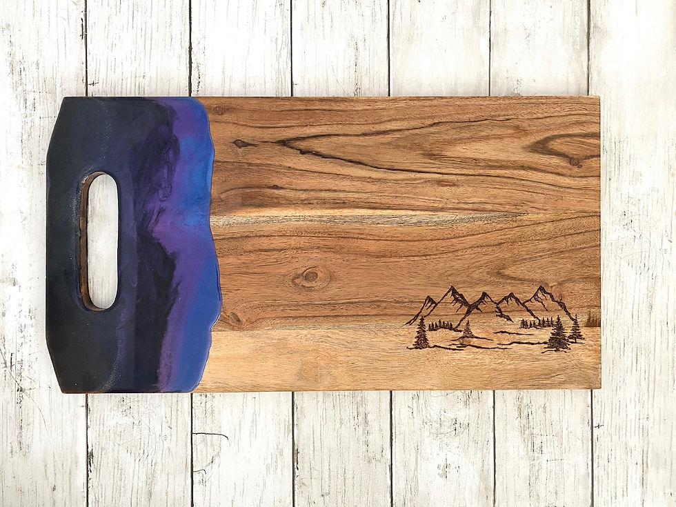 Thumbnail: Night Sky Mountains Serving Board
