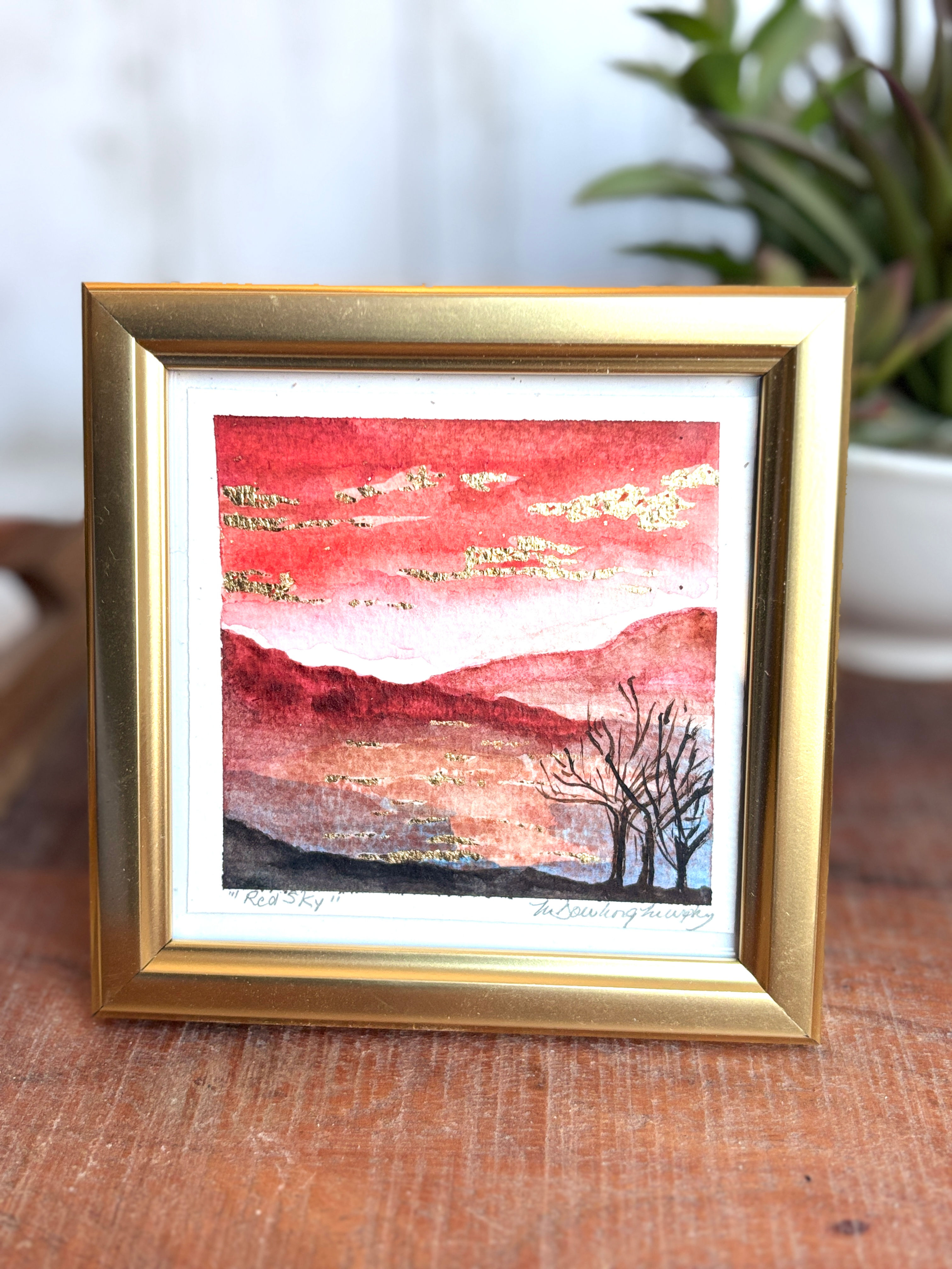 Red Sky - Mini Watercolor