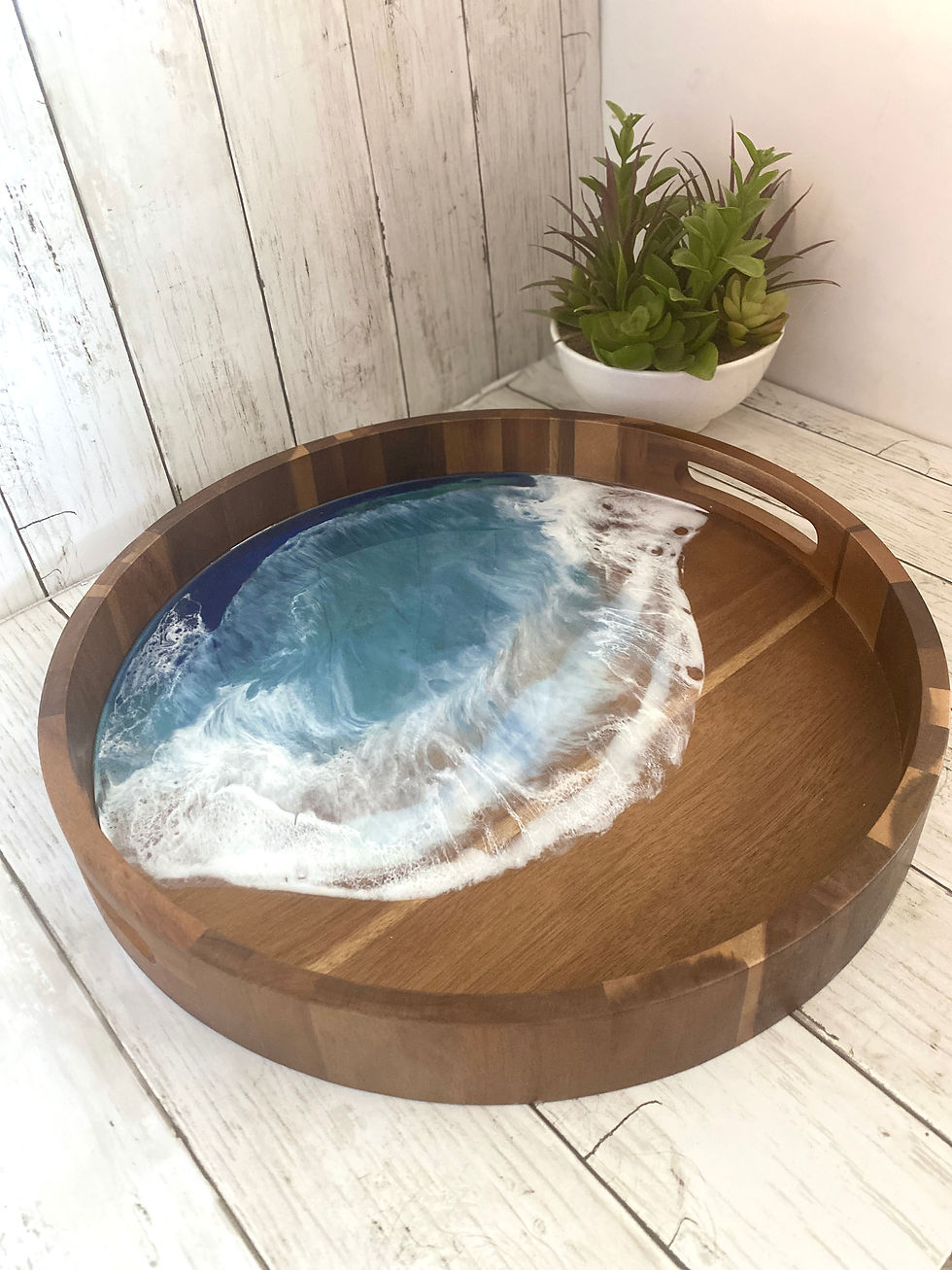 Round Ocean Tray with Handles