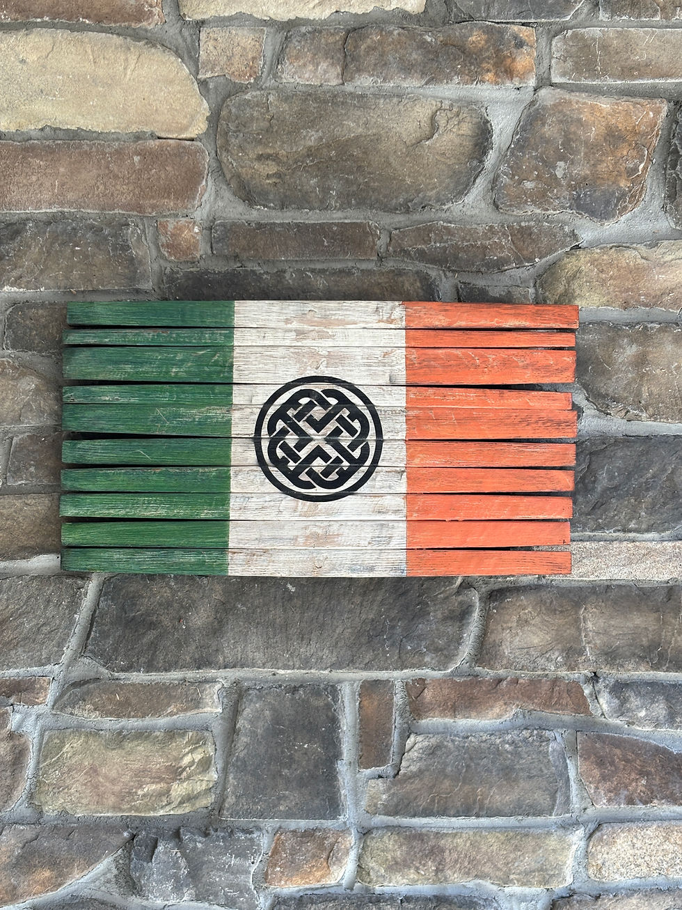 Thumbnail: Irish Barrel Flag with Celtic Knot