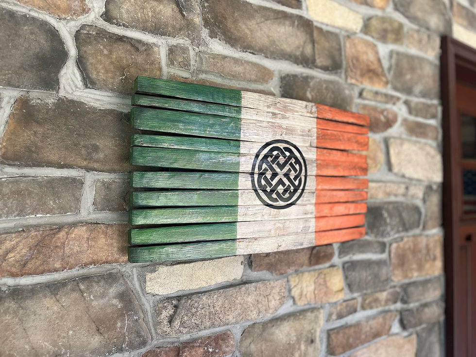 Thumbnail: Irish Barrel Flag with Celtic Knot