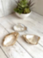 Thumbnail: Oyster Shell Trinket Dishes - Gold and Silver