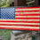 Thumbnail: American Flag with Weathered White Stripes and Dark Frame (Large)