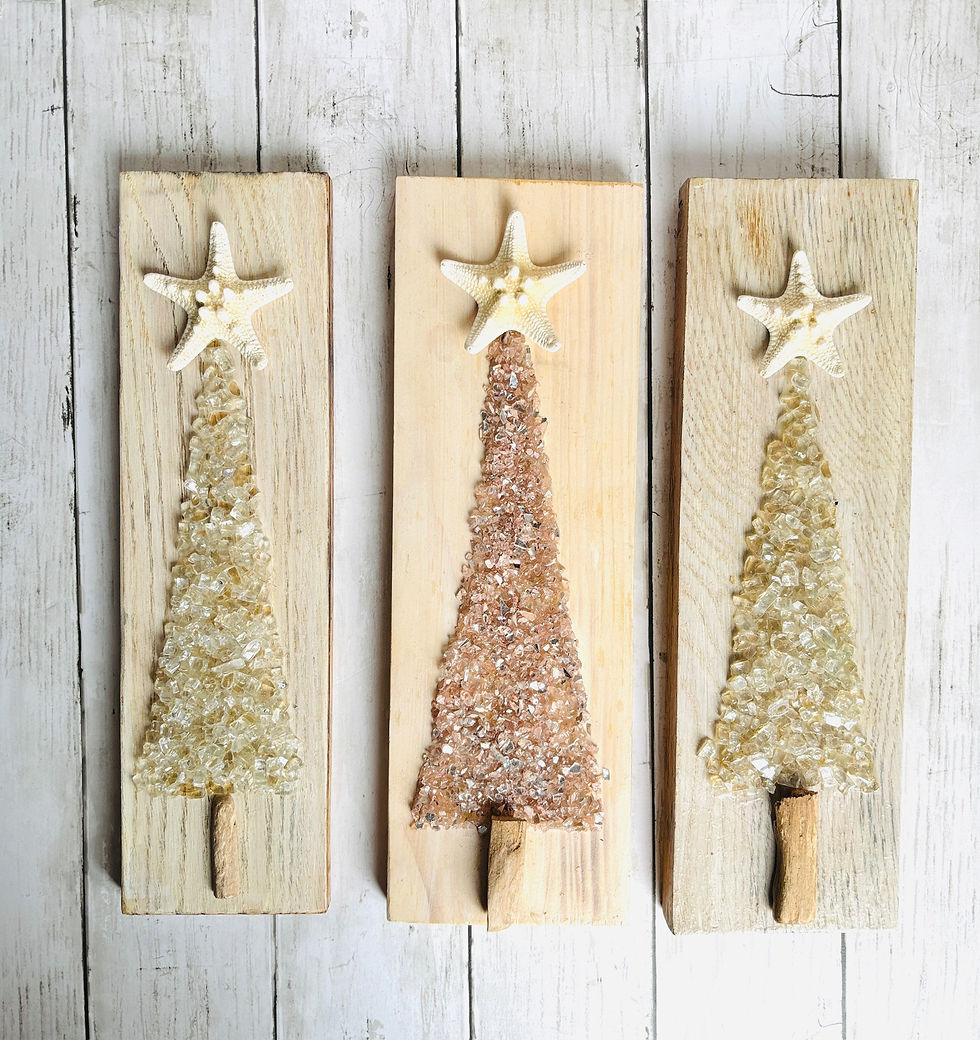 Thumbnail: Crushed Glass Trees - Blush Pink