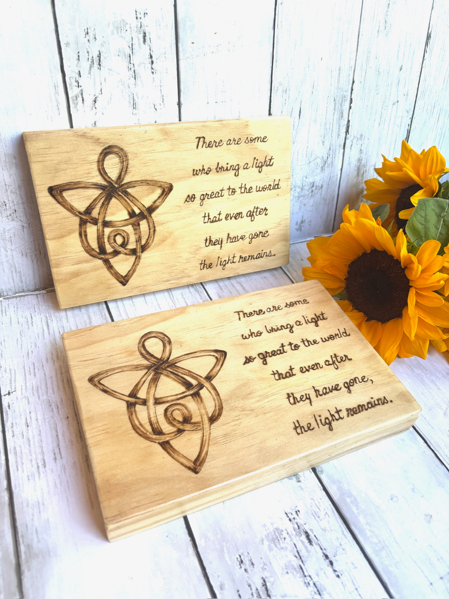 Celtic Angel Wood Burn