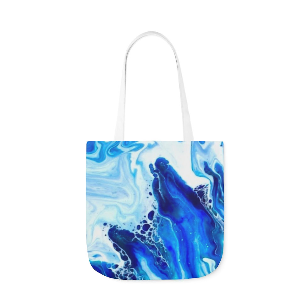Thumbnail: "Like Water" Polyester Canvas Tote Bag 
