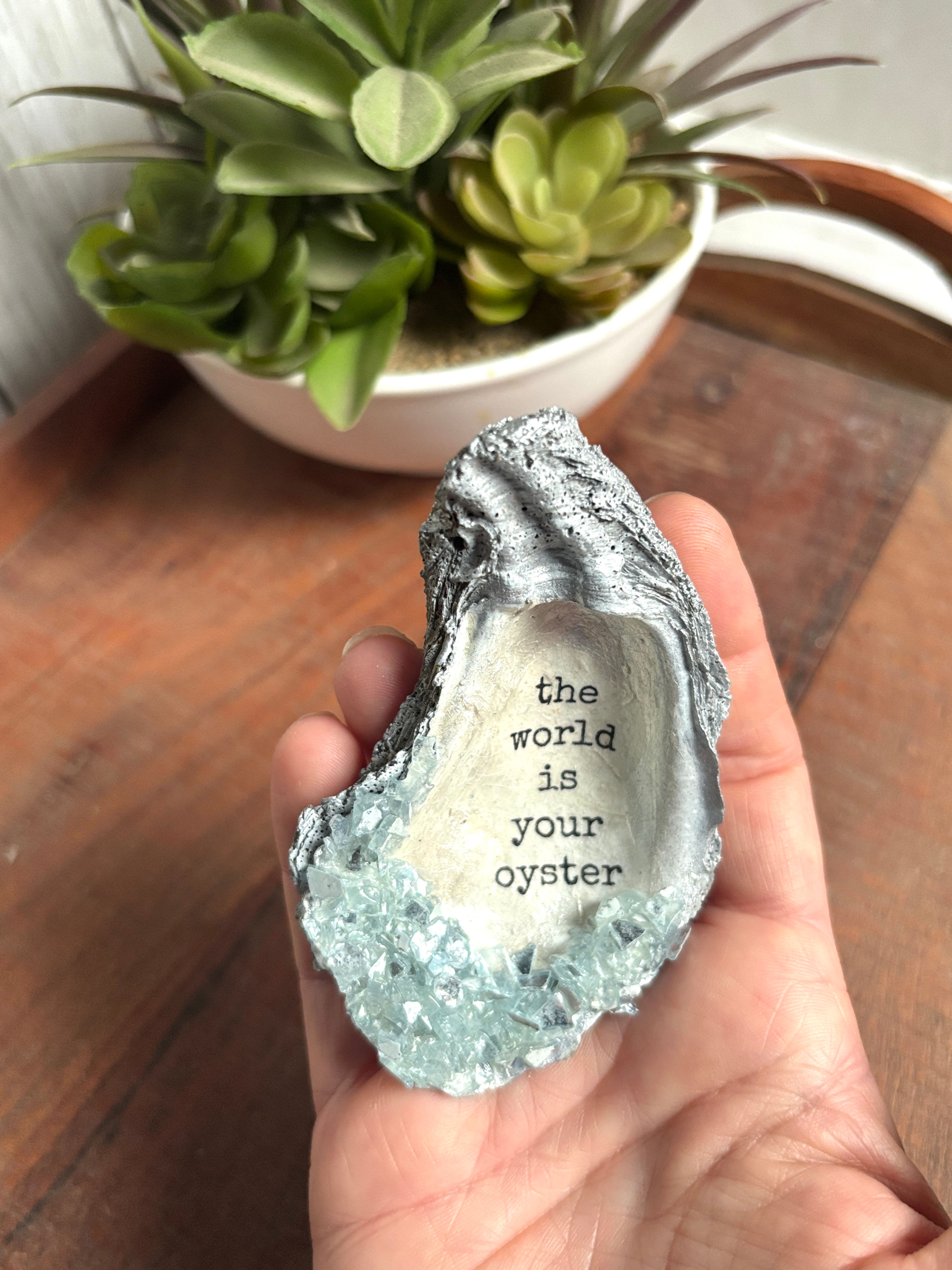 The World is Your Oyster...Small Trinket Shell