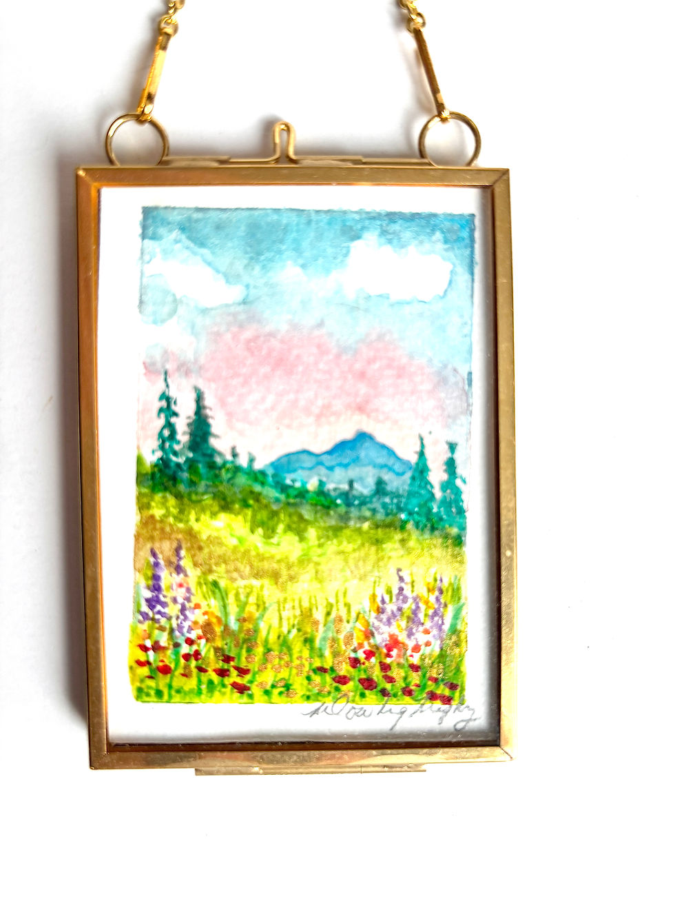 Thumbnail: Sweet Escape | Original Landscape with Gold Leaf