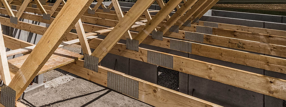 Attic made from prefabricated wooden roof trusses