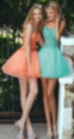 Coral Corset Bodice Short Formal Dress & Homecoming Dress