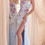 Thumbnail: Floral & Sequin Long Formal Dress & Prom Dress