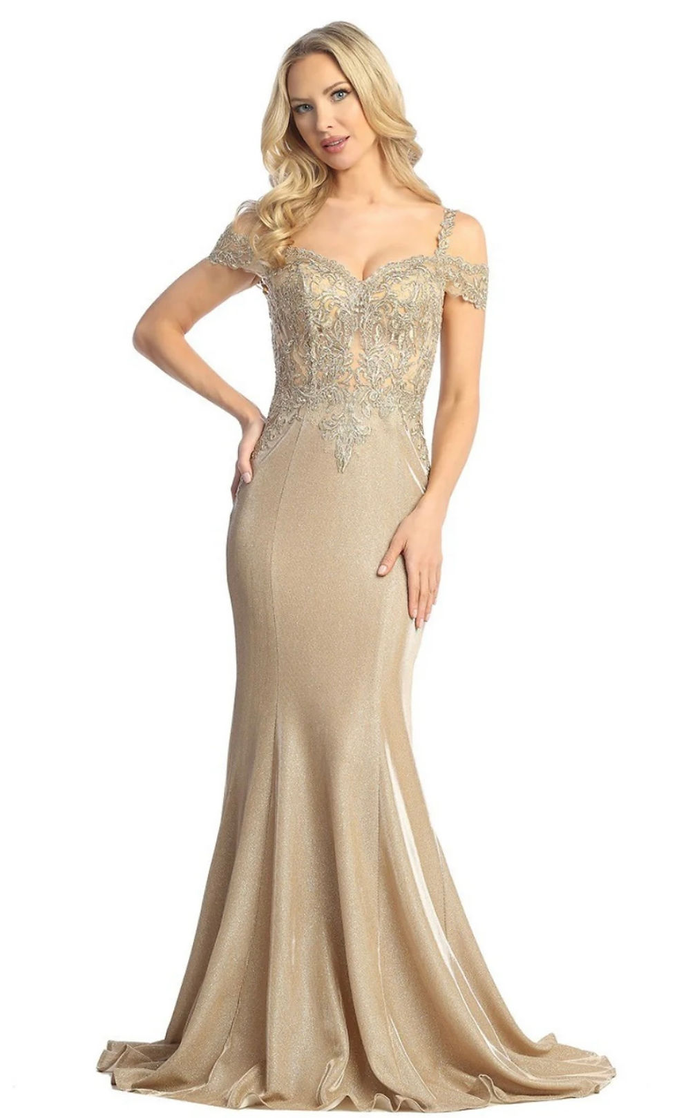 Thumbnail: Corset Bodice Sparkly Long Formal Dress & Prom Dress 