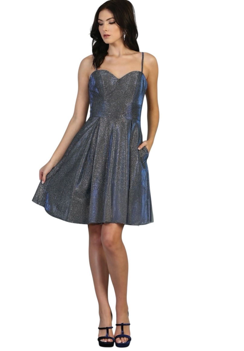 Thumbnail: Sparkly With Pockets Short Formal Dress & Homecoming Dress 