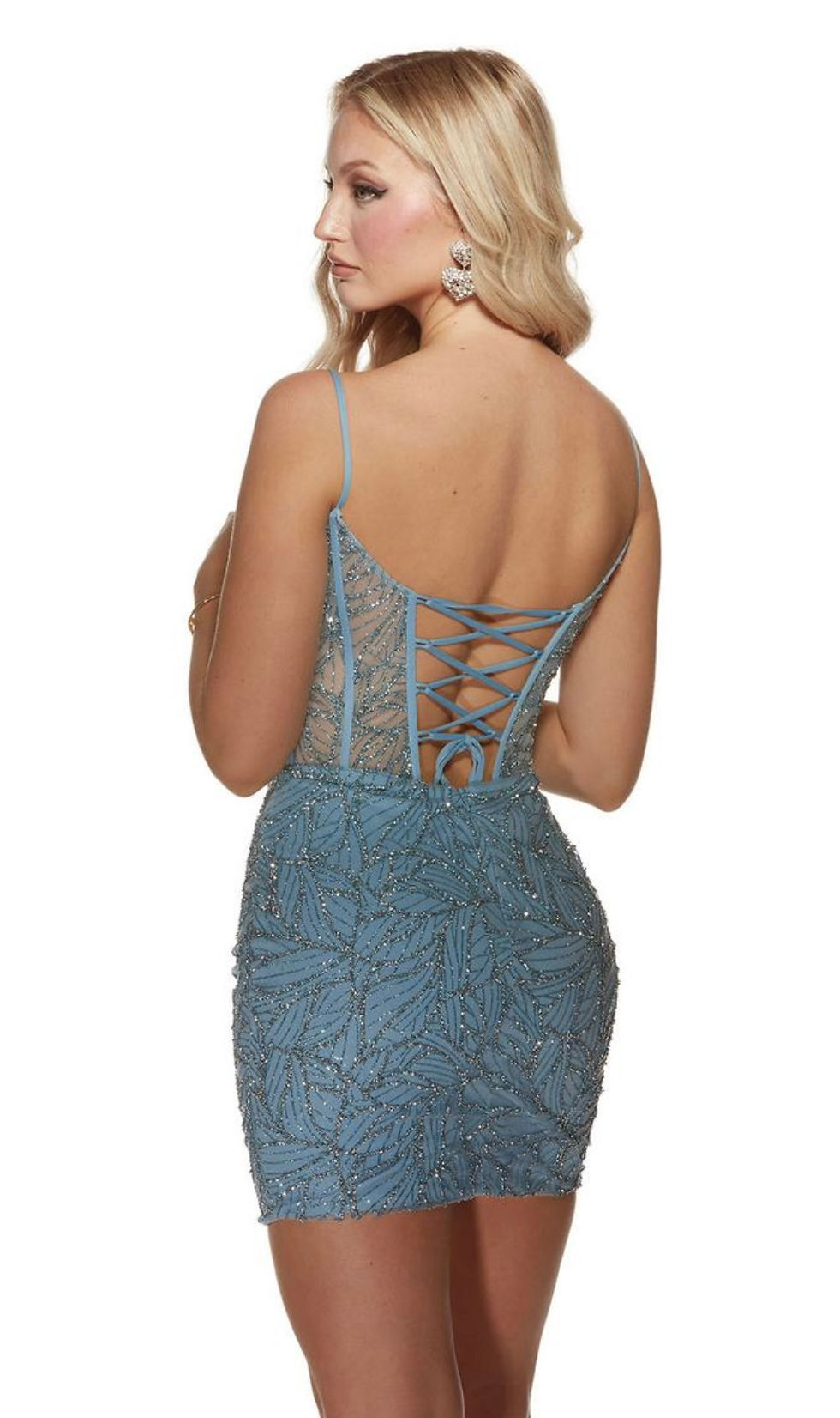 Thumbnail: Alyce Paris Sequin Corset Bodice Short Formal Dress & Homecoming Dress