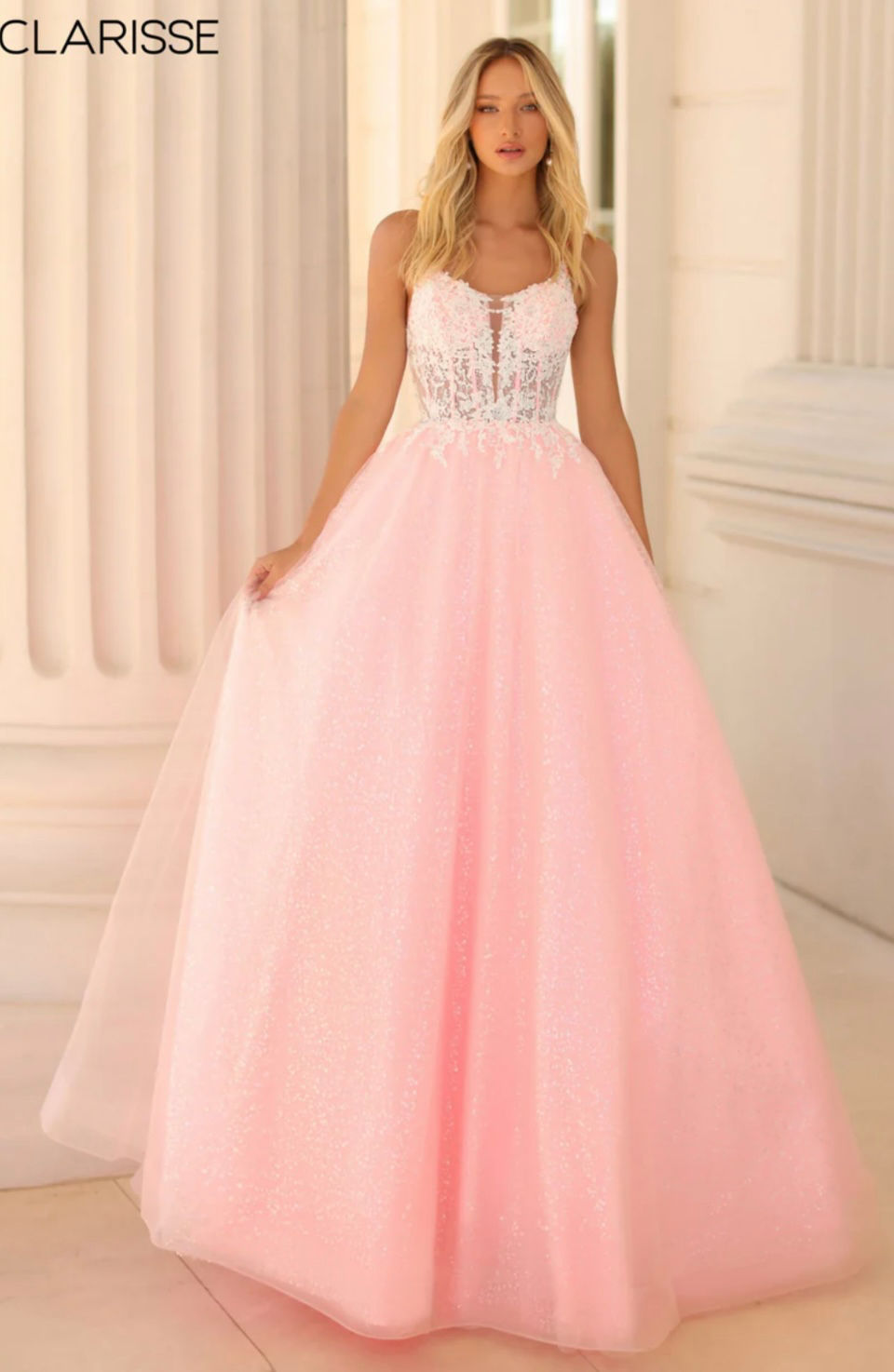 Thumbnail: Clarisse Shimmering Sequin Ball Gown & Long Formal Gown