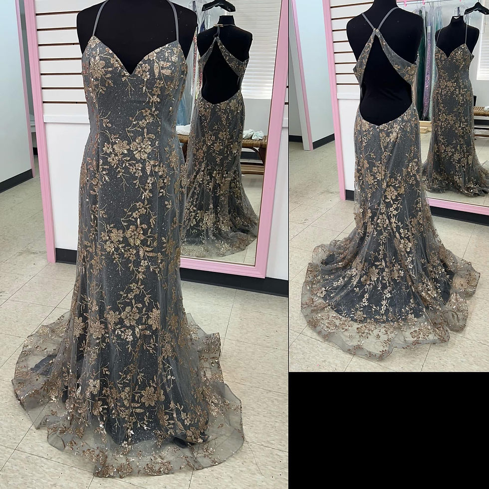 Glitter Floral Long Formal Dress & Prom Dress