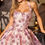 Thumbnail: Pink Floral Bubble Short Formal Dress & Homecoming Dress