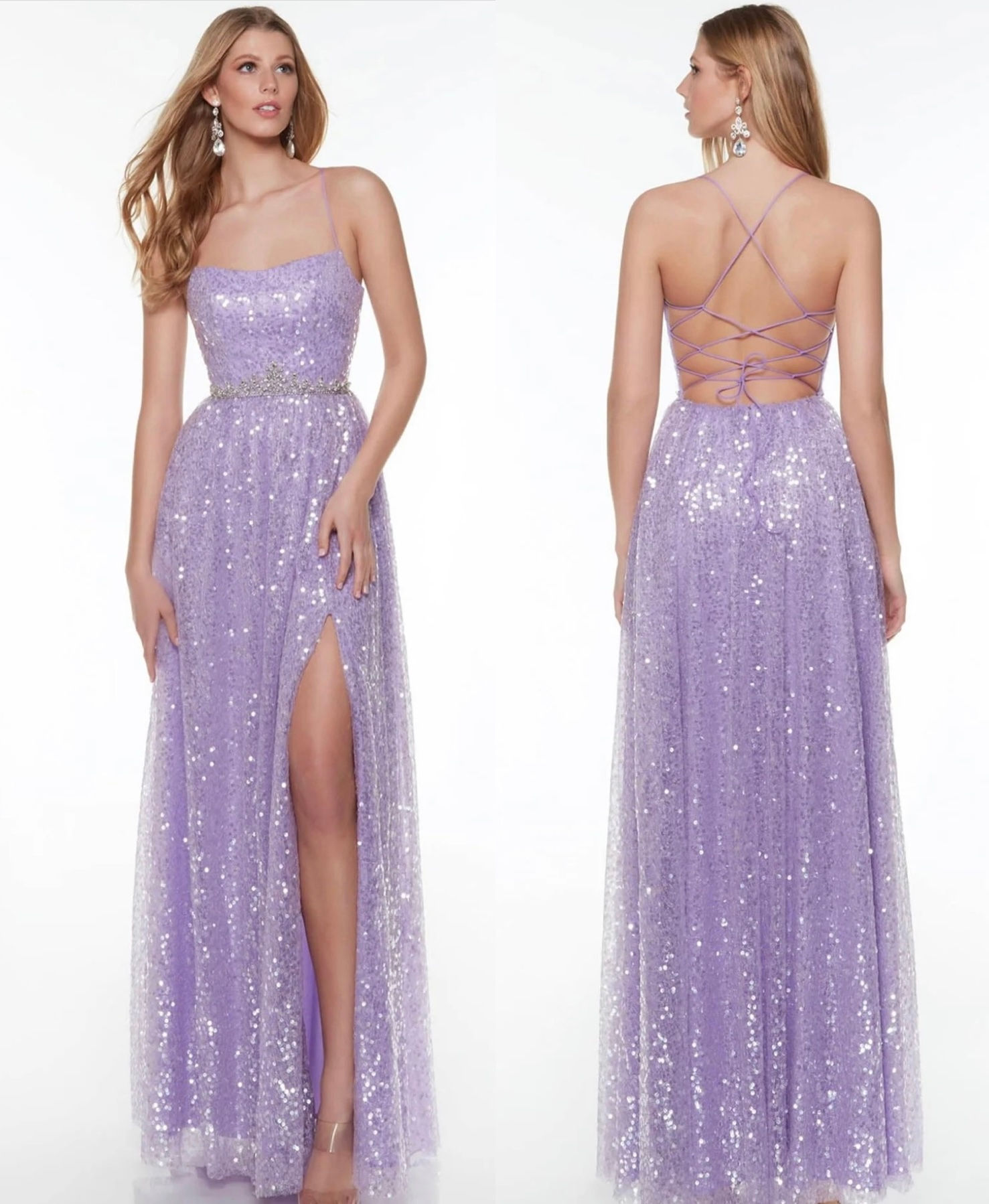 Alyce Paris Sequin Strap Back Prom Dress & Formal Dress