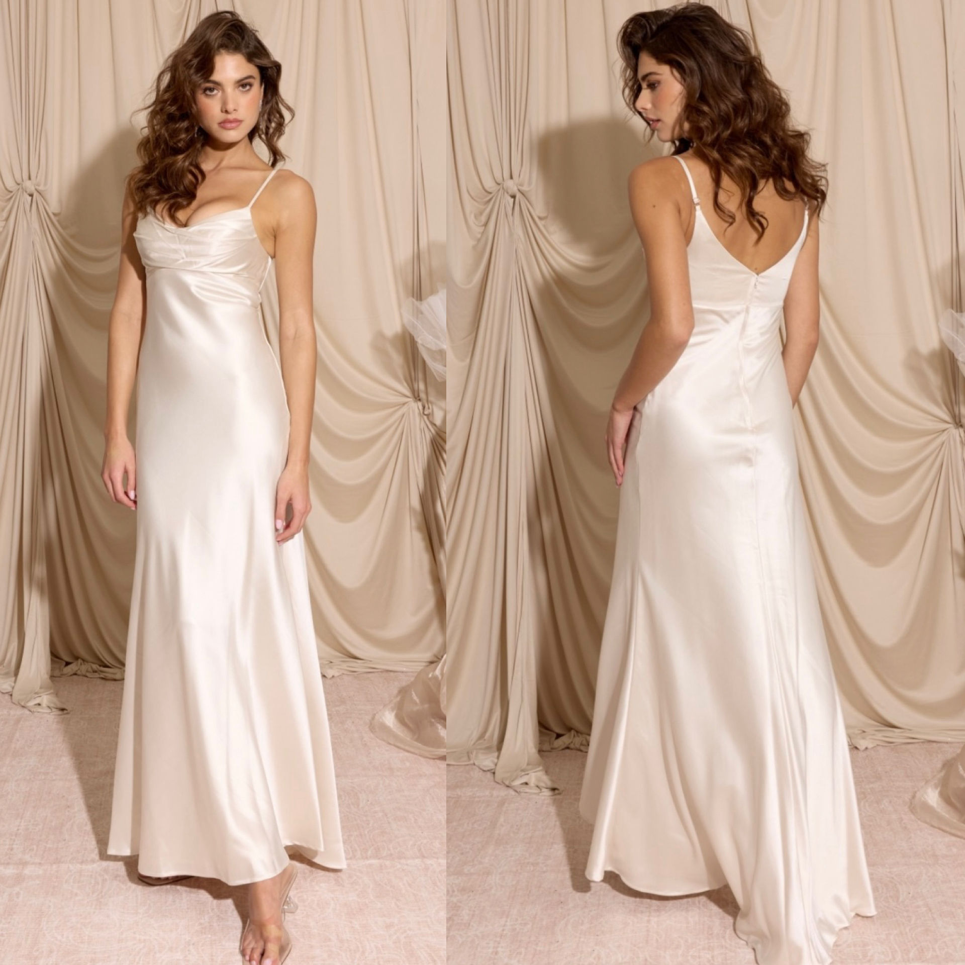 New With Tags Silk Satin Wedding Gown & Wedding Dress $165.  