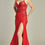 Thumbnail: Satin Corset Bodice Long Formal Dress & Prom Dress
