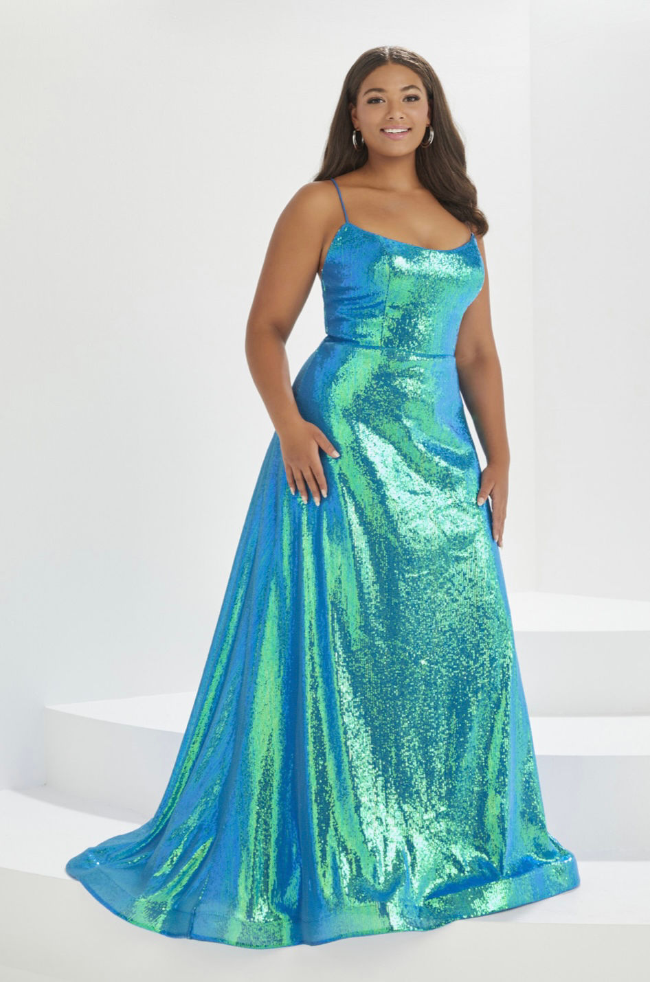 House Of Wu Sequin A-Line Long Formal Dress & Prom Dress