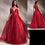 Thumbnail: Red Glitter Layered Tulle Ball Gown