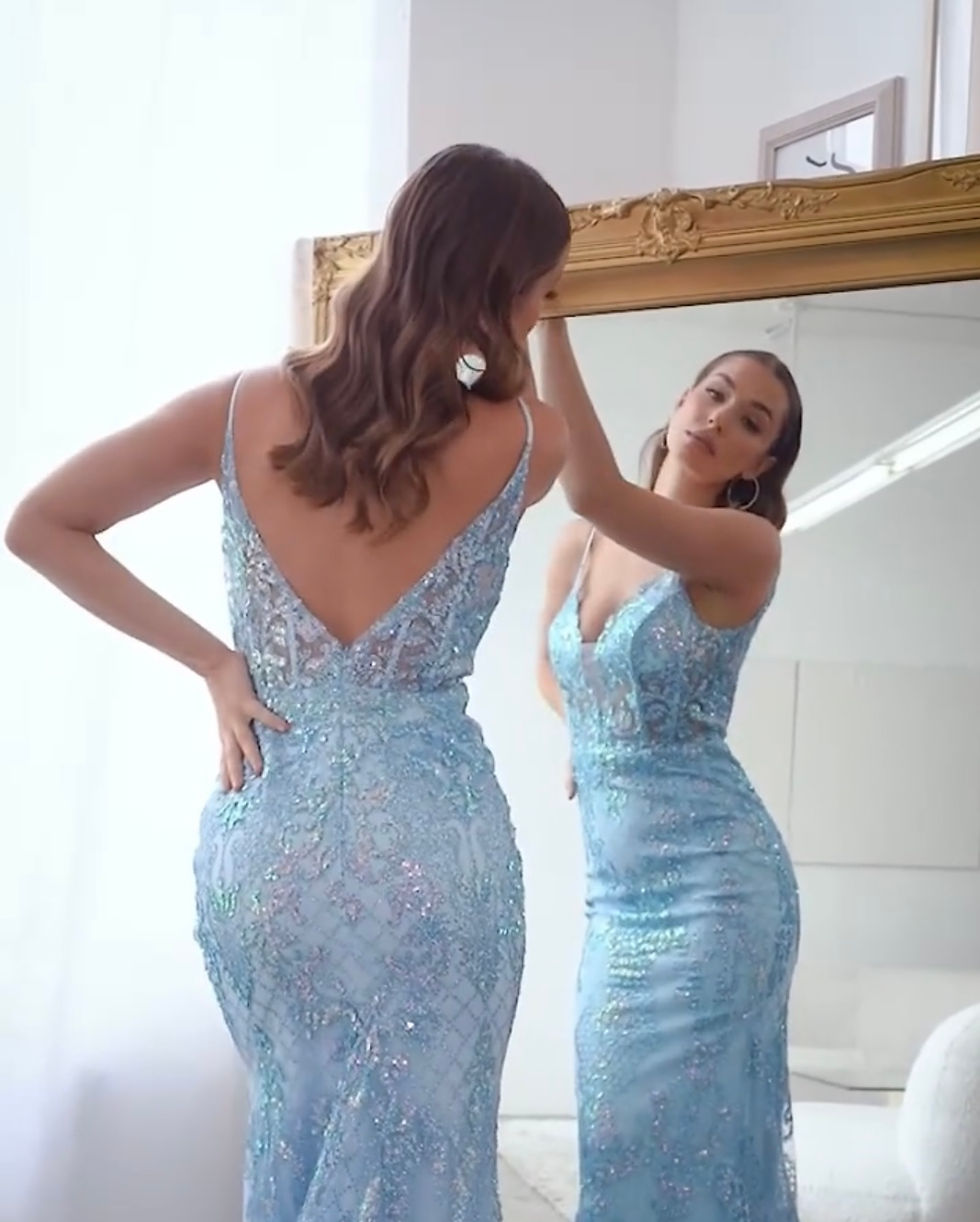 Thumbnail: Fitted Mermaid Prom Dress & Formal Dress