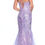 Thumbnail: Dave & Johnny Floral Sequin Long Formal Dress & Prom Dress